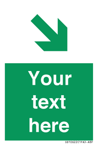 Custom Safe condition: Green Down right arrow